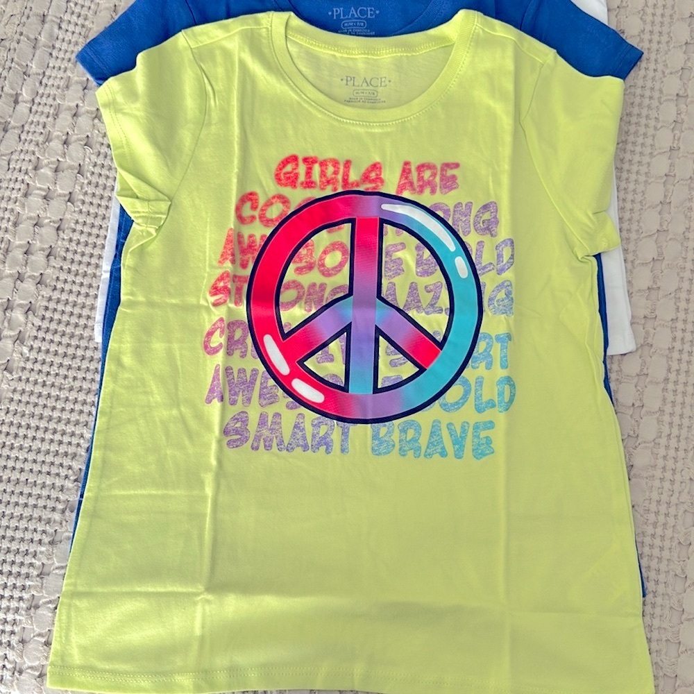 Children’s place girls t-shirts 4 pack - Picture 4 of 6
